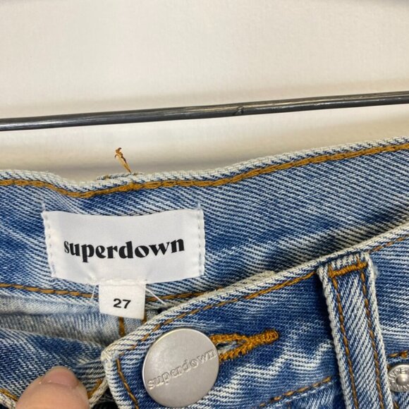 Superdown Distressed Jean Shorts - Picture 5 of 11